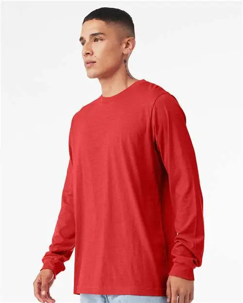Bella + Canvas 3501cvc Heather Cvc Long Sleeve Tee - Red