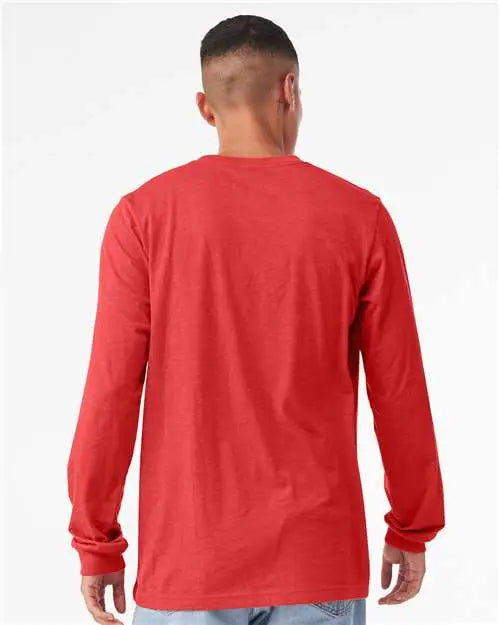 Bella + Canvas 3501cvc Heather Cvc Long Sleeve Tee - Red