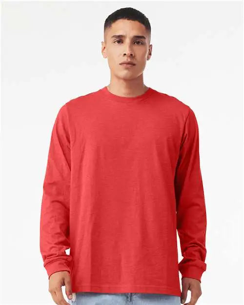 Bella + Canvas 3501cvc Heather Cvc Long Sleeve Tee - Red