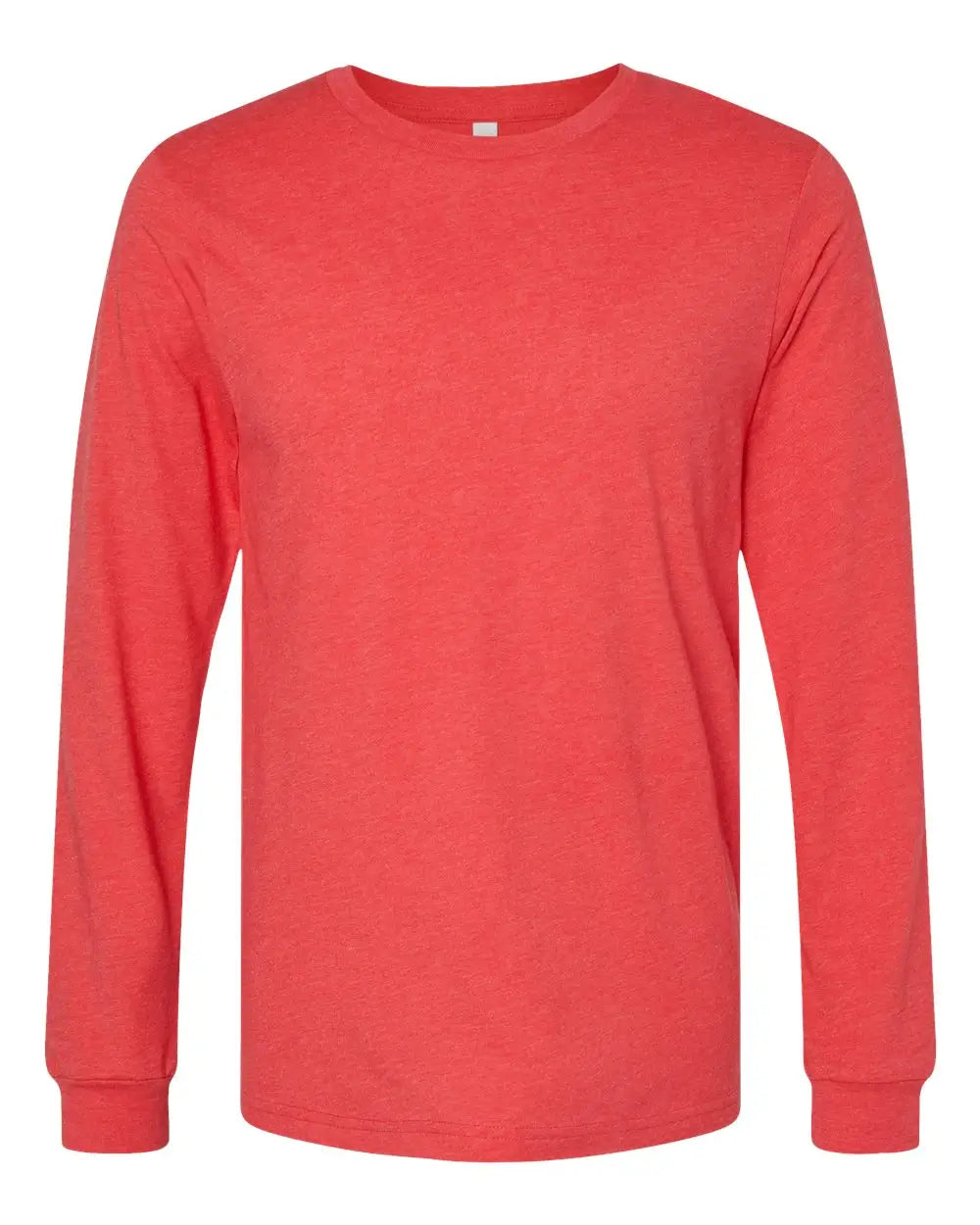 Bella + Canvas 3501cvc Heather Cvc Long Sleeve Tee - Red - Xs