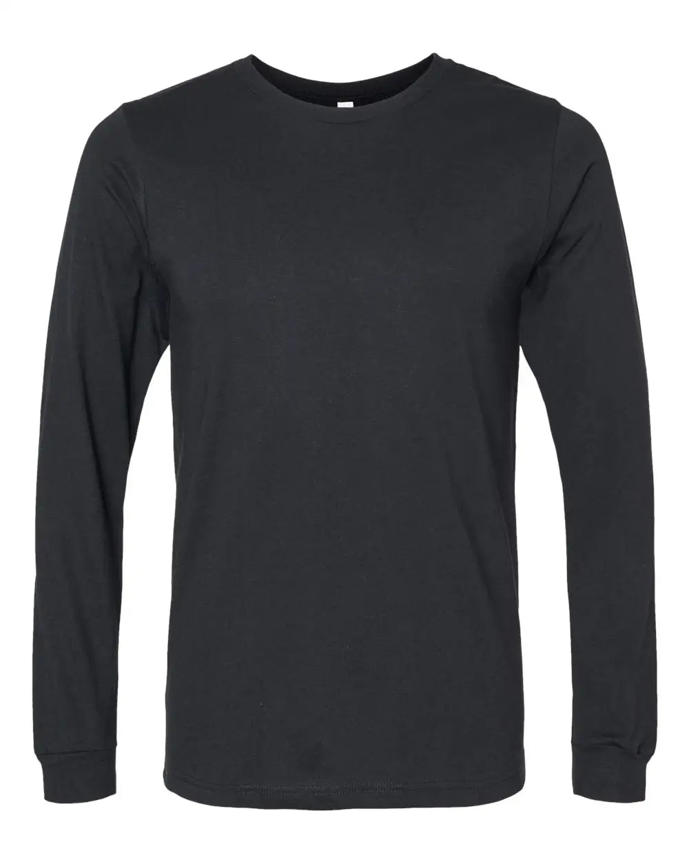 Bella + Canvas 3501cvc Heather Cvc Long Sleeve Tee - Solid Black Blend - Xs