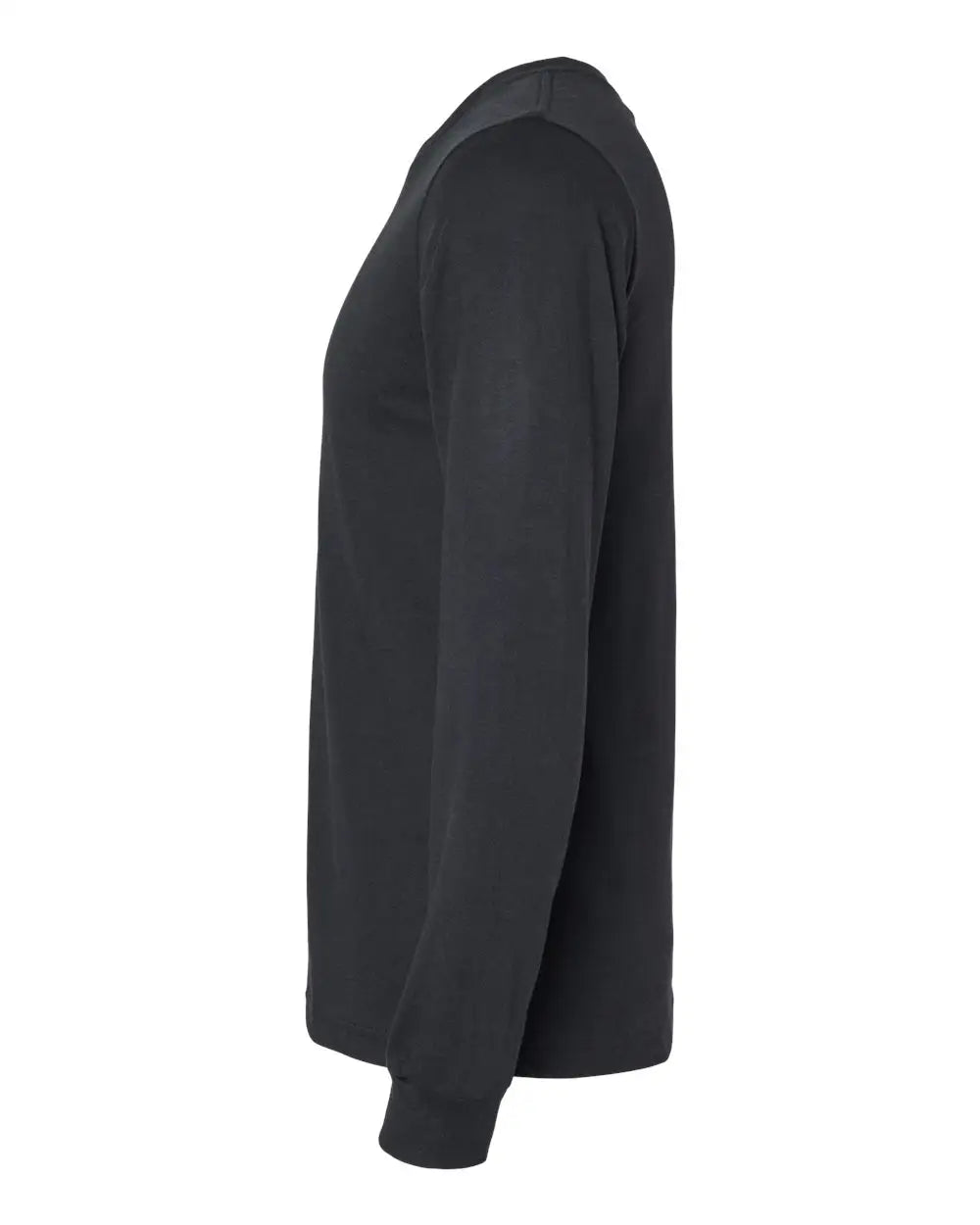 Bella + Canvas 3501cvc Heather Cvc Long Sleeve Tee - Solid Black Blend
