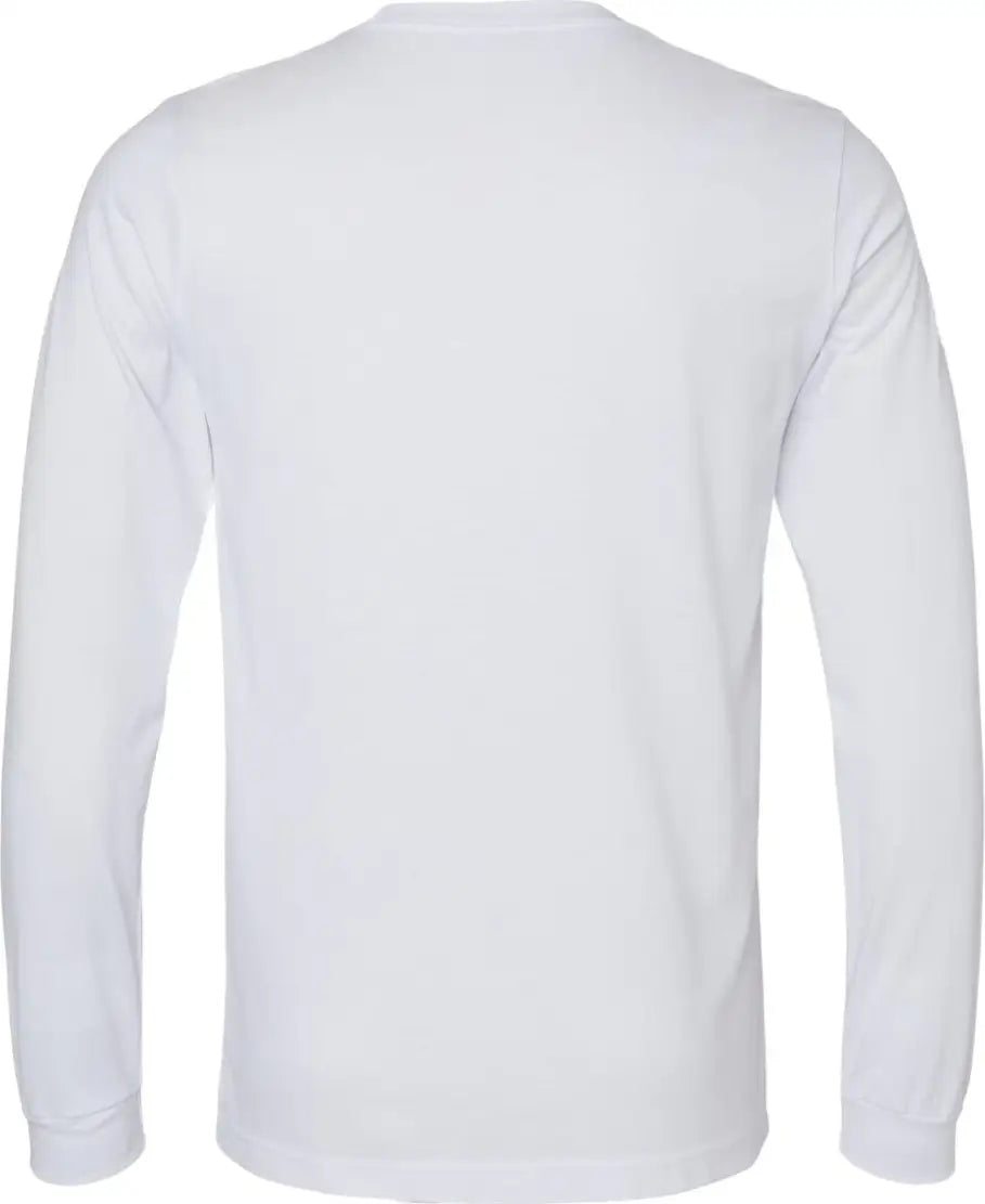 Bella + Canvas 3501cvc Heather Cvc Long Sleeve Tee - Solid White Blend - Xs