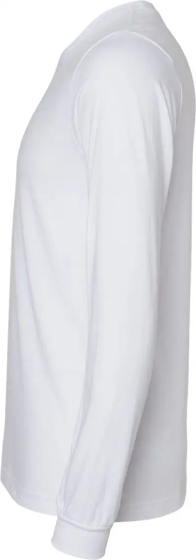 Bella + Canvas 3501cvc Heather Cvc Long Sleeve Tee - Solid White Blend