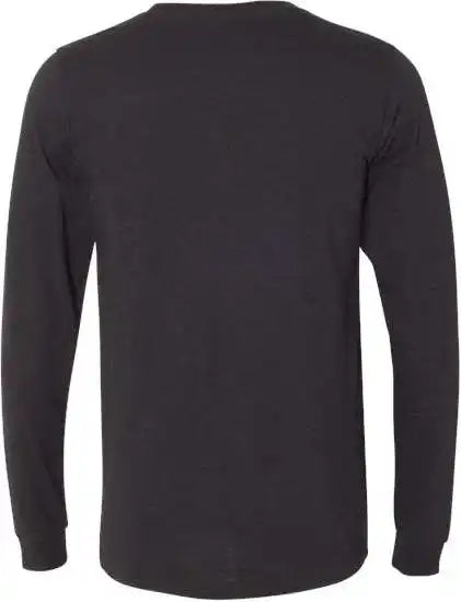 Bella + Canvas 3501cvc Unisex Heather Cvc Long Sleeve Tee Black