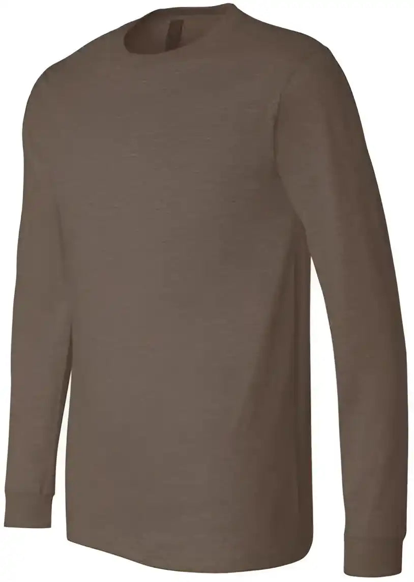 Bella + Canvas 3501cvc Unisex Heather Cvc Long Sleeve Tee - Brown