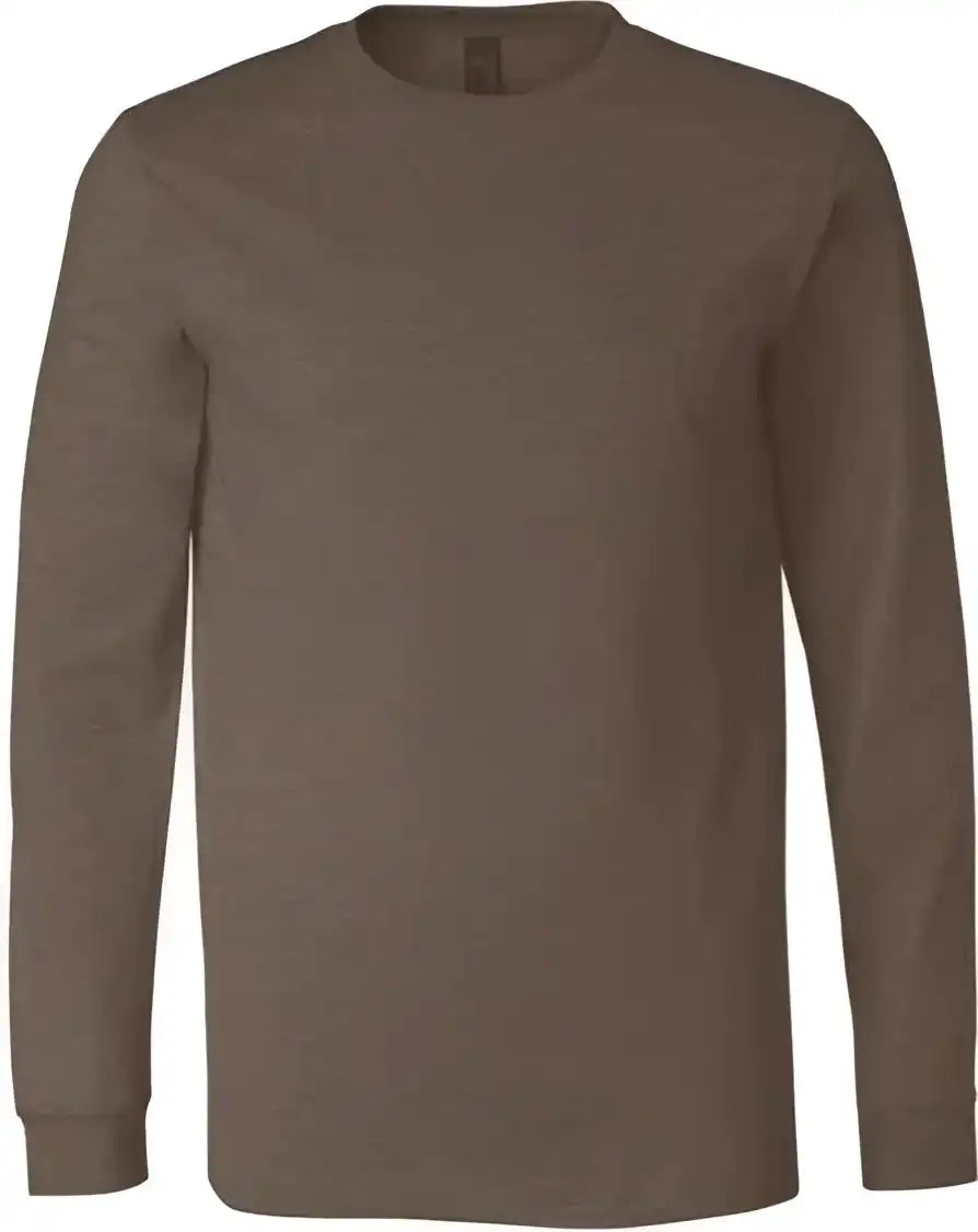 Bella + Canvas 3501cvc Unisex Heather Cvc Long Sleeve Tee - Brown