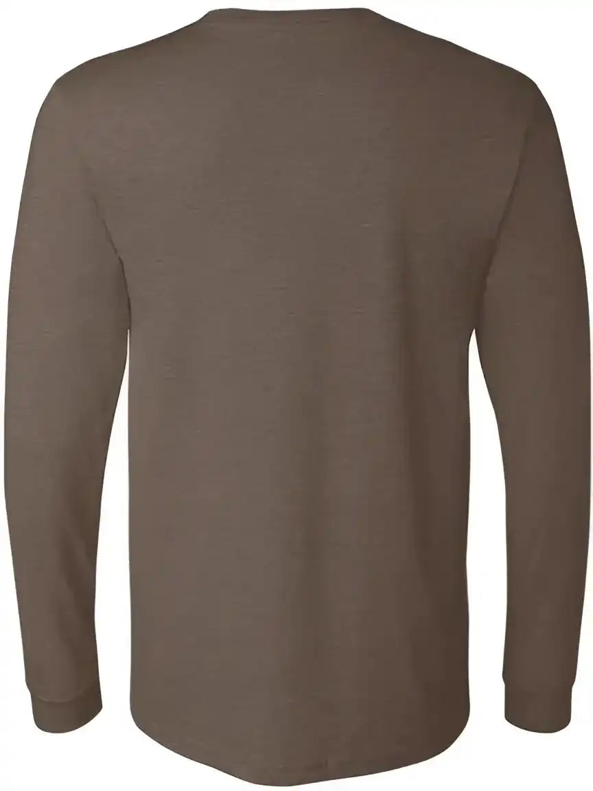 Bella + Canvas 3501cvc Unisex Heather Cvc Long Sleeve Tee - Brown
