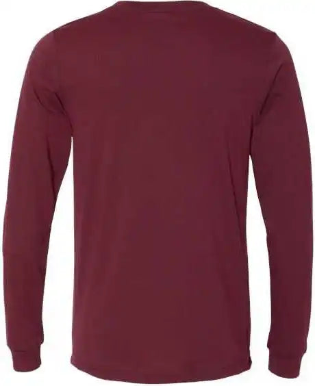 Bella + Canvas 3501cvc Unisex Heather Cvc Long Sleeve Tee Cardinal