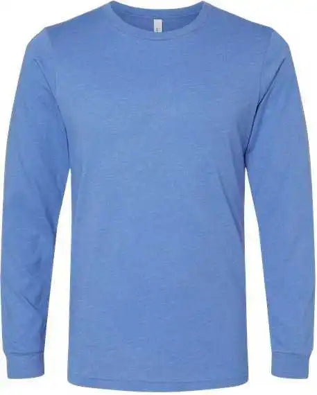 Bella + Canvas 3501cvc Unisex Heather Cvc Long Sleeve Tee Columbia Blue