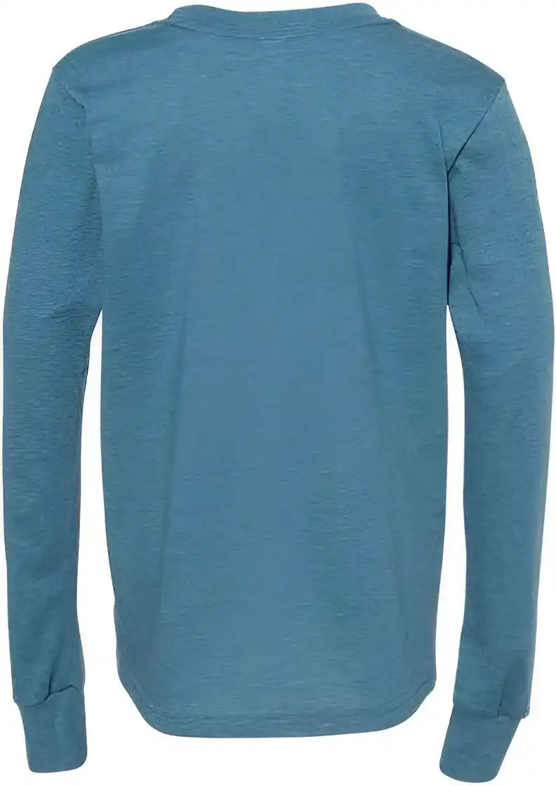 Bella + Canvas 3501cvc Unisex Heather Cvc Long Sleeve Tee Deep Teal