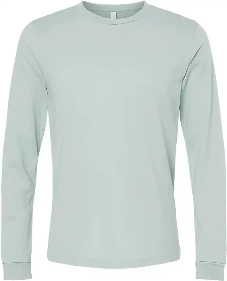 Bella + Canvas 3501cvc Unisex Heather Cvc Long Sleeve Tee Dusty Blue