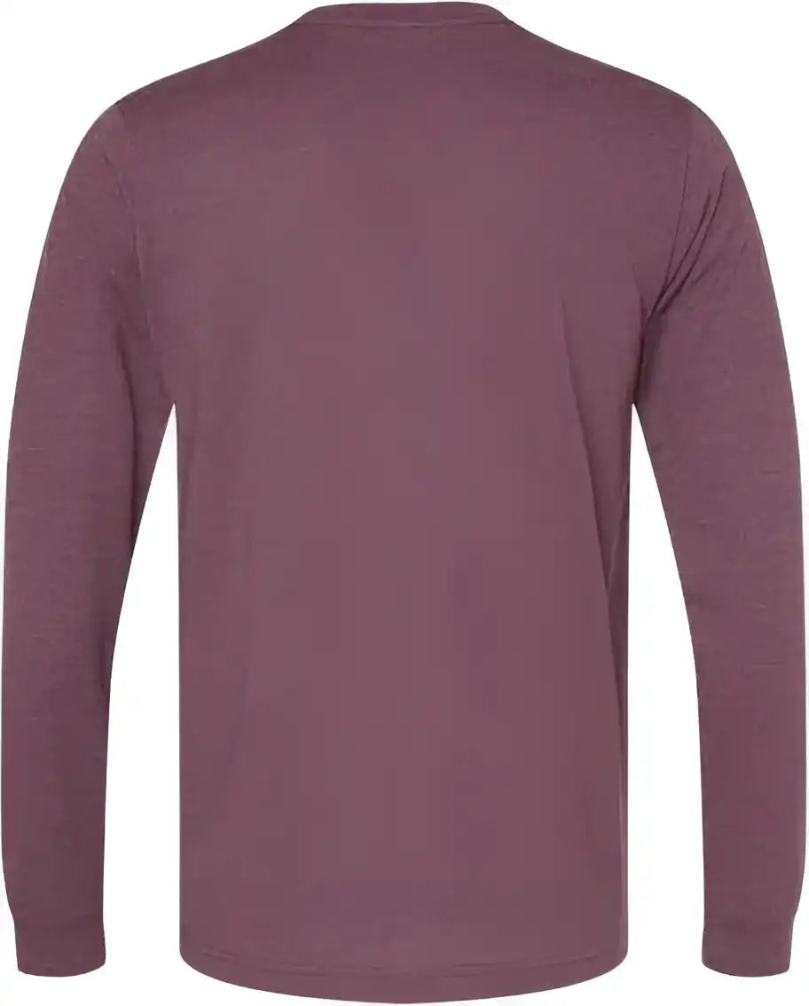 Bella + Canvas 3501cvc Unisex Heather Cvc Long Sleeve Tee Maroon