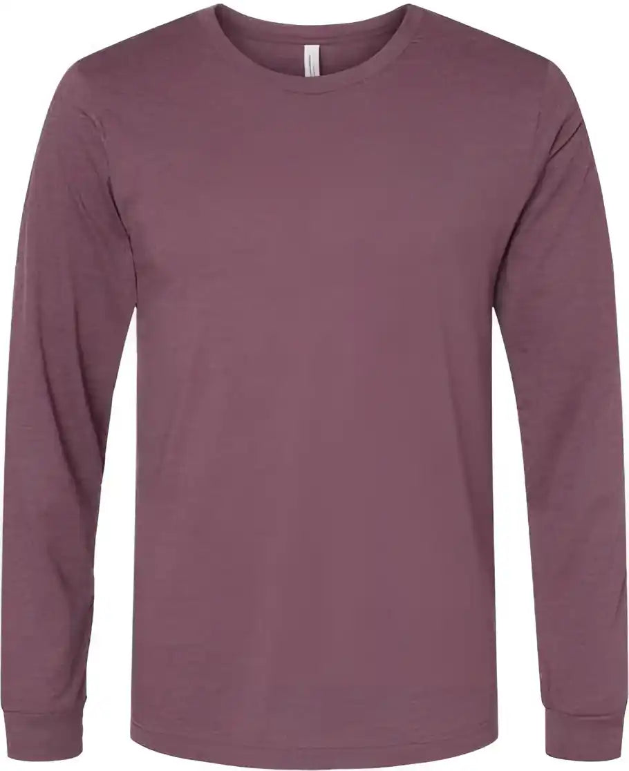 Bella + Canvas 3501cvc Unisex Heather Cvc Long Sleeve Tee Maroon