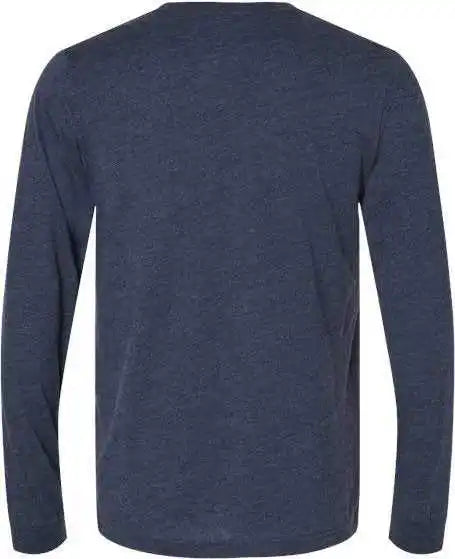 Bella + Canvas 3501cvc Unisex Heather Cvc Long Sleeve Tee Midnight Navy