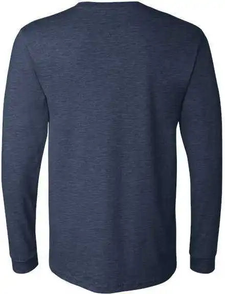 Bella + Canvas 3501cvc Unisex Heather Cvc Long Sleeve Tee Navy