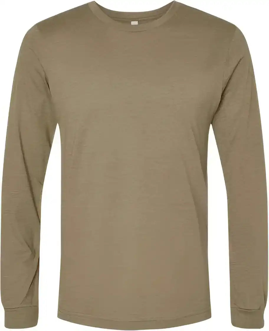 Bella + Canvas 3501cvc Unisex Heather Cvc Long Sleeve Tee - Olive