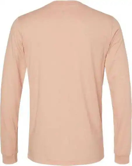 Bella + Canvas 3501cvc Unisex Heather Cvc Long Sleeve Tee - Peach