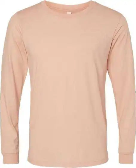 Bella + Canvas 3501cvc Unisex Heather Cvc Long Sleeve Tee - Peach