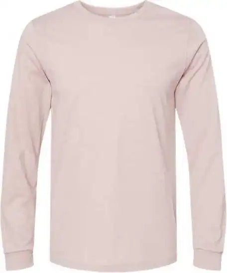 Bella + Canvas 3501cvc Unisex Heather Cvc Long Sleeve Tee Pink Gravel