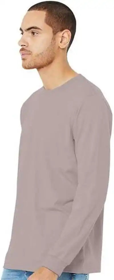 Bella + Canvas 3501cvc Unisex Heather Cvc Long Sleeve Tee Pink Gravel