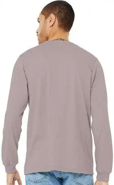 Bella + Canvas 3501cvc Unisex Heather Cvc Long Sleeve Tee Pink Gravel