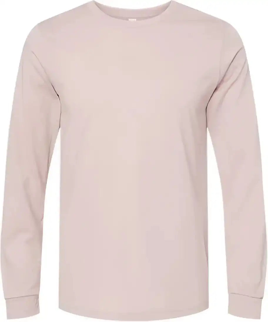 Bella + Canvas 3501cvc Unisex Heather Cvc Long Sleeve Tee Pink Gravel