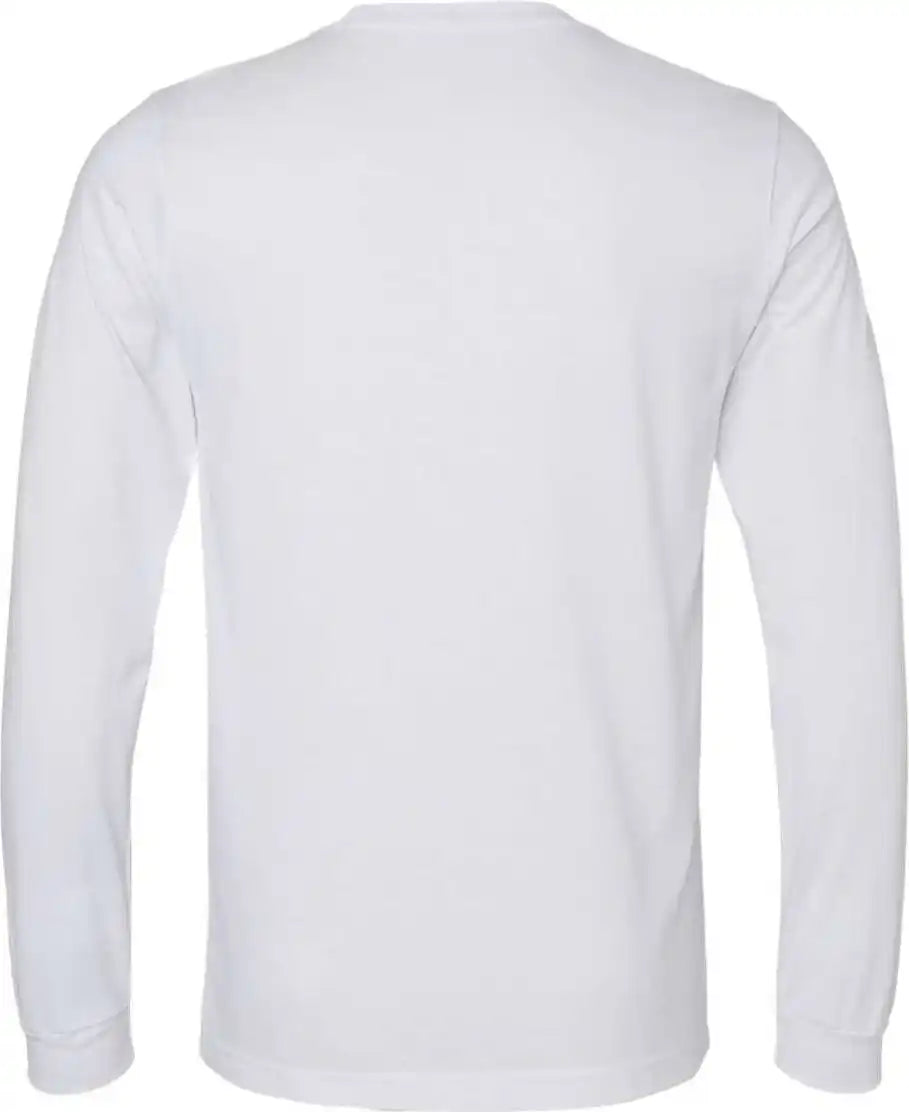 Bella + Canvas 3501cvc Unisex Heather Cvc Long Sleeve Tee - Solid White Blend