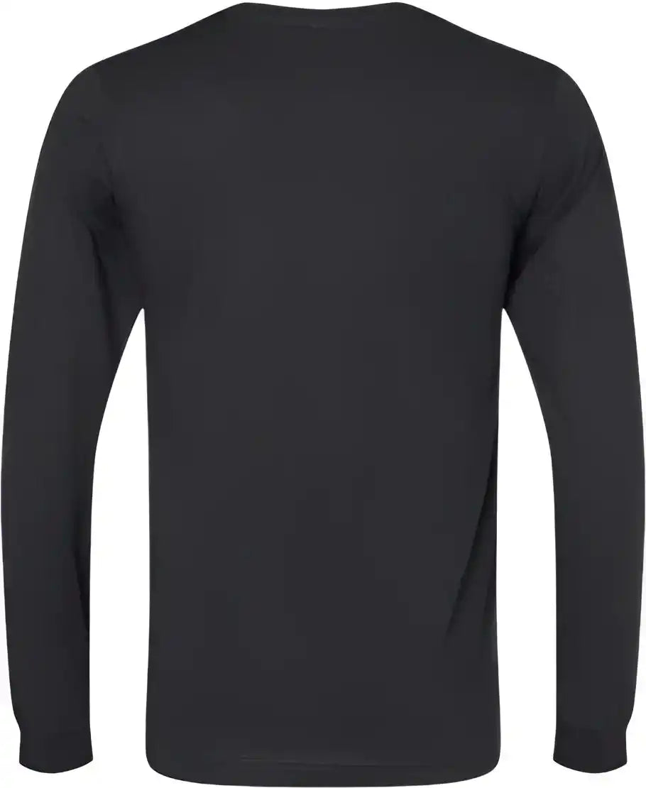 Bella + Canvas 3501cvc Unisex Heather Cvc Long Sleeve Tee Solid Black Blend