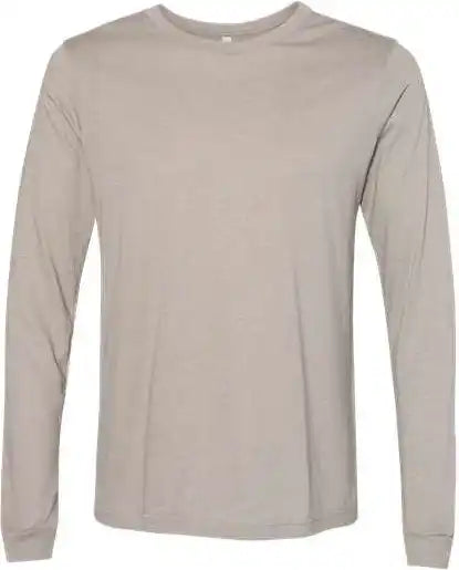 Bella + Canvas 3501cvc Unisex Heather Cvc Long Sleeve Tee Stone