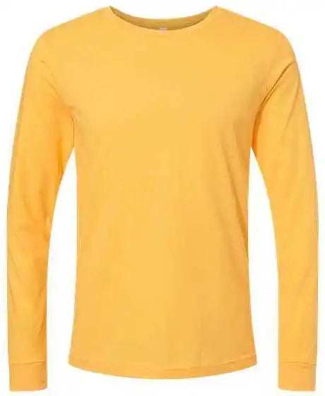 Bella + Canvas 3501cvc Unisex Heather Cvc Long Sleeve Tee Yellow Gold