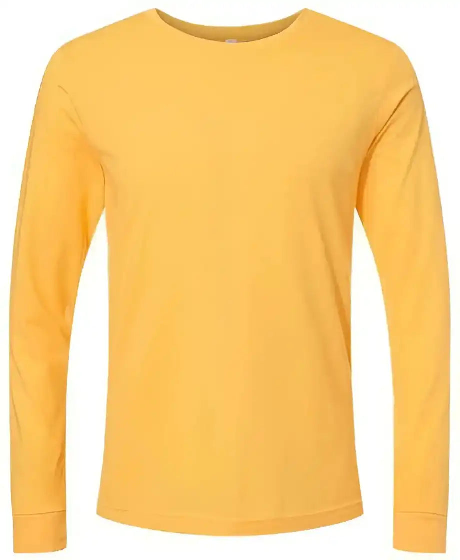 Bella + Canvas 3501cvc Unisex Heather Cvc Long Sleeve Tee Yellow Gold