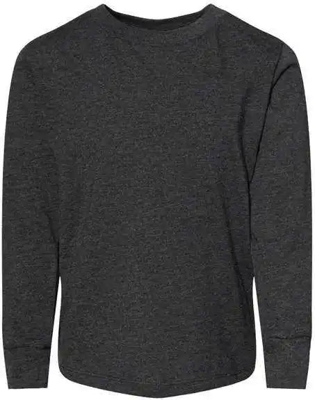 Bella + Canvas 3501t Toddler Jersey Long Sleeve Tee Dark Grey Heather