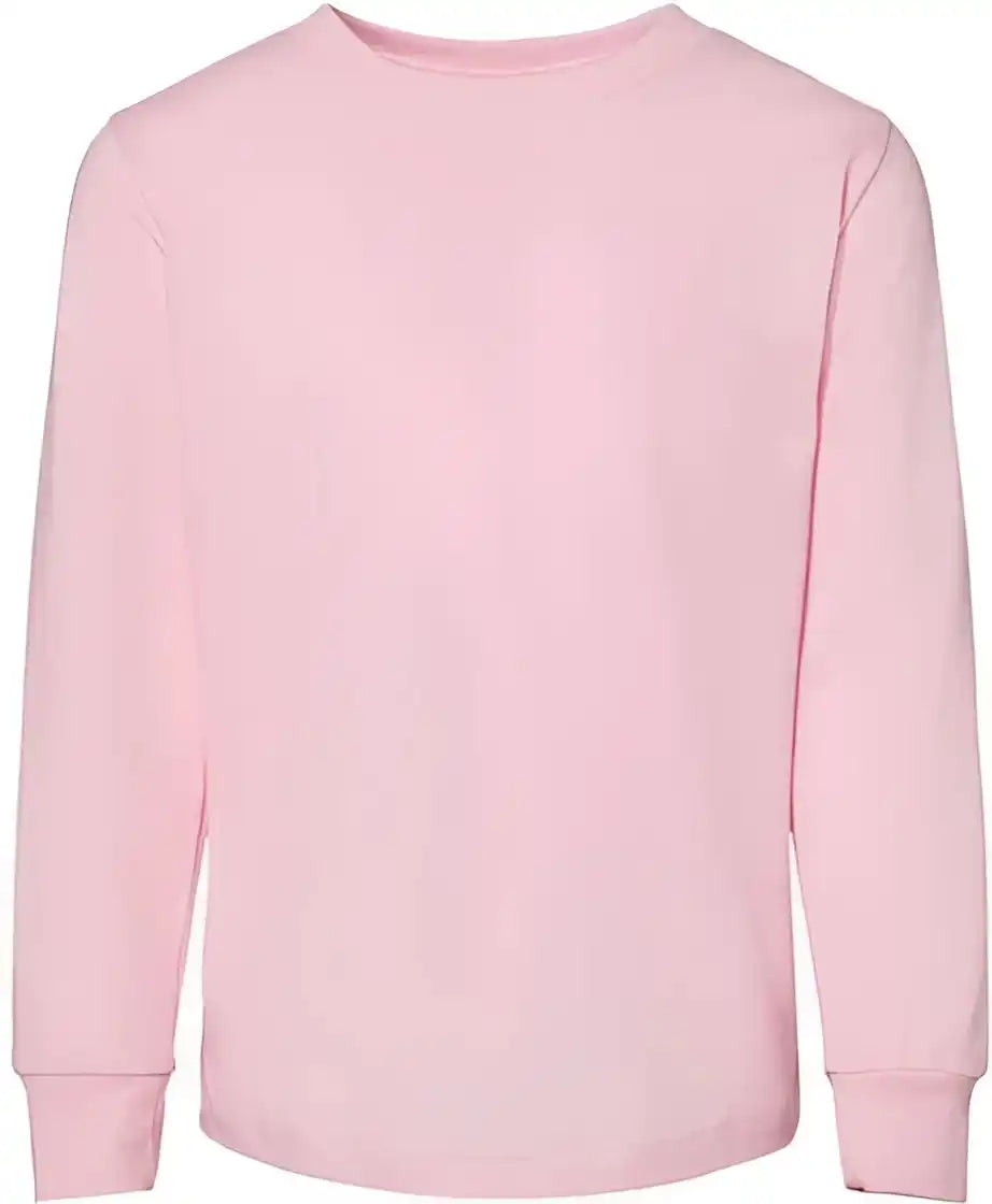 Bella + Canvas 3501t Toddler Jersey Long Sleeve Tee Pink
