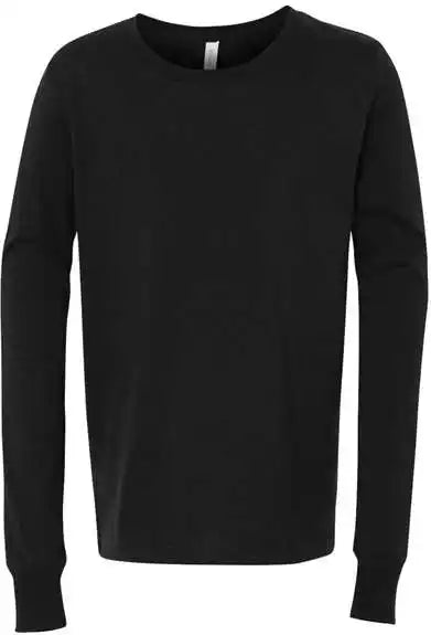 Bella + Canvas 3501y Youth Jersey Long Sleeve Tee Black
