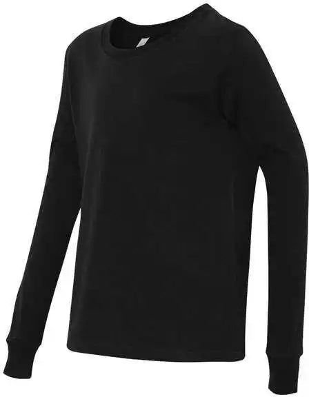 Bella + Canvas 3501y Youth Jersey Long Sleeve Tee Black