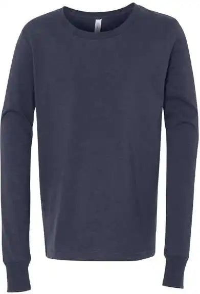 Bella + Canvas 3501y Youth Jersey Long Sleeve Tee Navy
