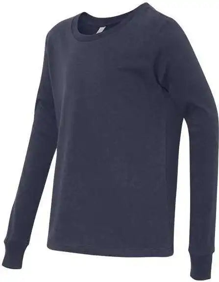 Bella + Canvas 3501y Youth Jersey Long Sleeve Tee Navy
