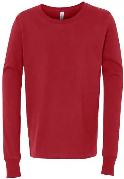 Bella + Canvas 3501y Youth Jersey Long Sleeve Tee Red