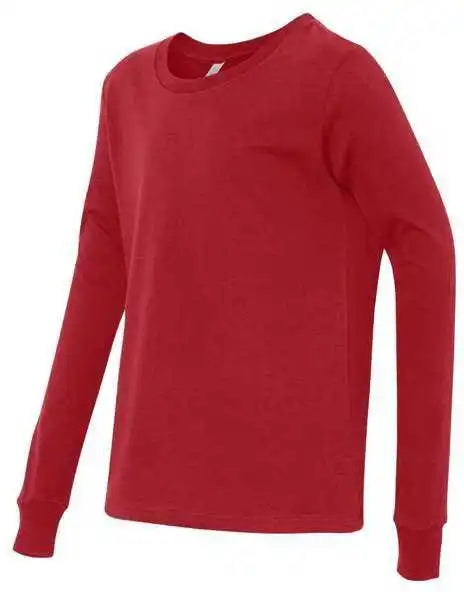 Bella + Canvas 3501y Youth Jersey Long Sleeve Tee Red