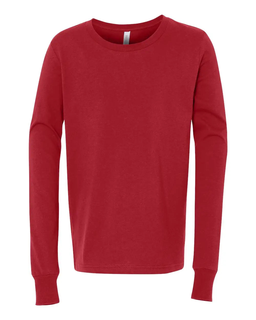 Bella + Canvas 3501y Youth Jersey Long Sleeve Tee - Red