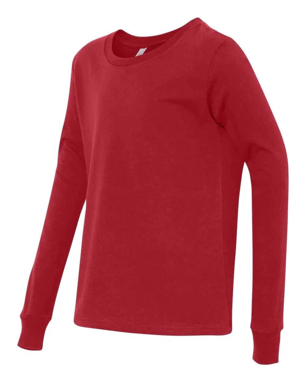 Bella + Canvas 3501y Youth Jersey Long Sleeve Tee - Red - s