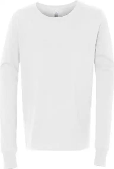 Bella + Canvas 3501y Youth Jersey Long Sleeve Tee White