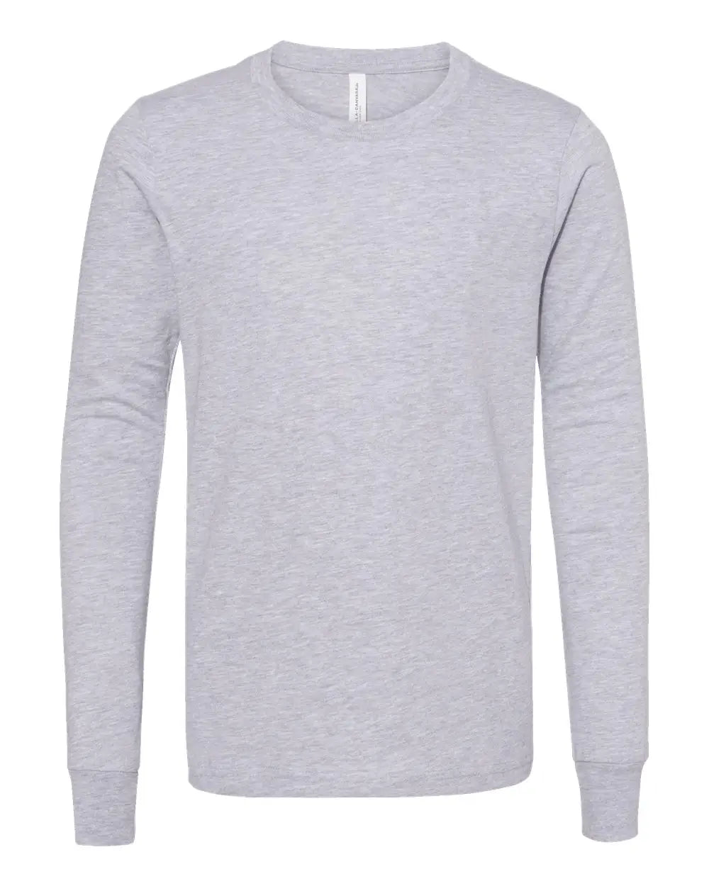 Bella + Canvas 3501ycvc Youth Heather Cvc Long Sleeve Tee - Athletic - Light Gray / s