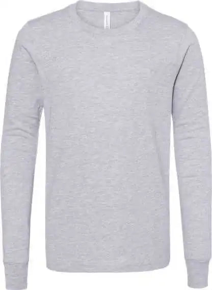 Bella + Canvas 3501ycvc Youth Heather Cvc Long Sleeve Tee - Athletic