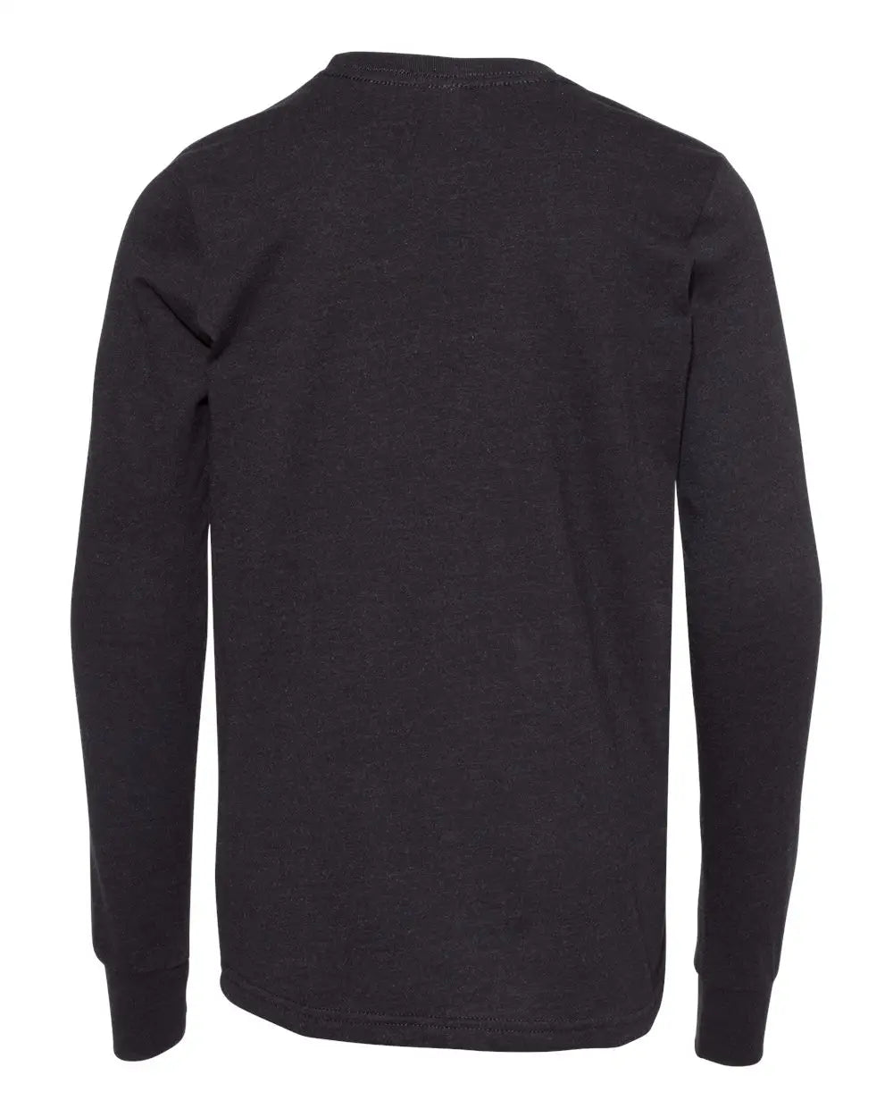 Bella + Canvas 3501ycvc Youth Heather Cvc Long Sleeve Tee - Black