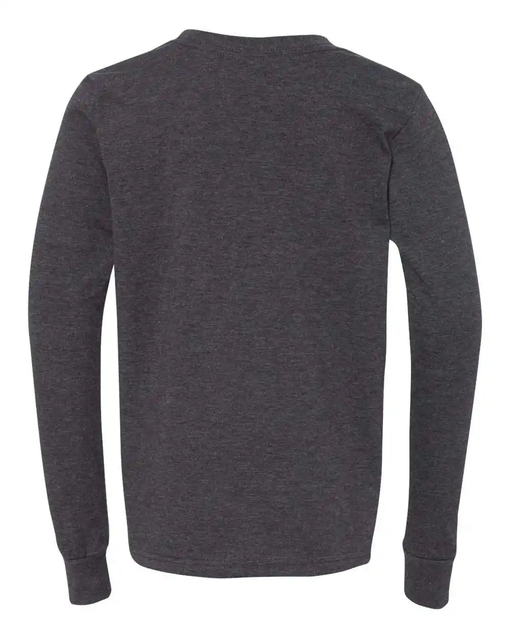 Bella + Canvas 3501ycvc Youth Heather Cvc Long Sleeve Tee - Dark Grey - s