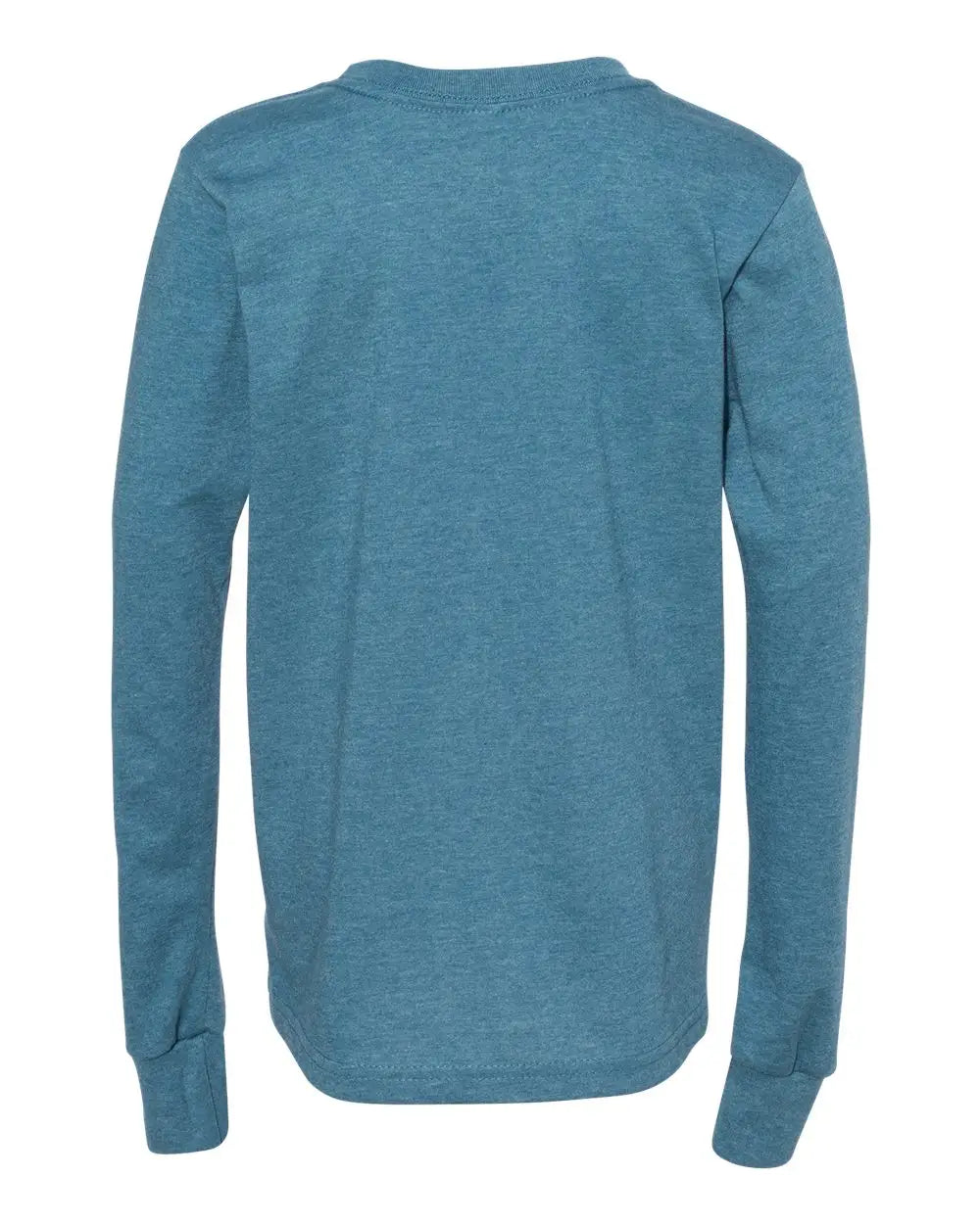 Bella + Canvas 3501ycvc Youth Heather Cvc Long Sleeve Tee - Deep Teal - s