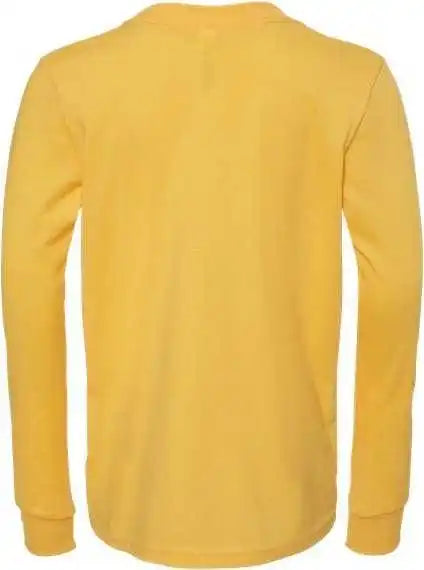Bella + Canvas 3501ycvc Youth Heather Cvc Long Sleeve Tee Yellow Gold