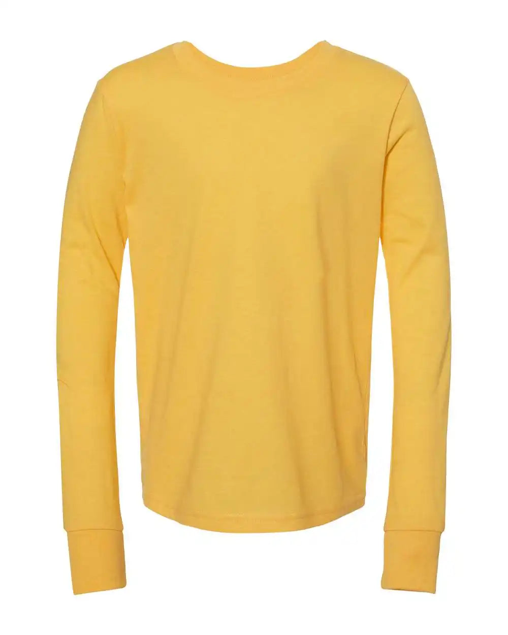 Bella + Canvas 3501ycvc Youth Heather Cvc Long Sleeve Tee - Yellow Gold - s